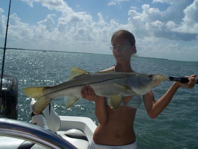 Kimme and her first ever snook